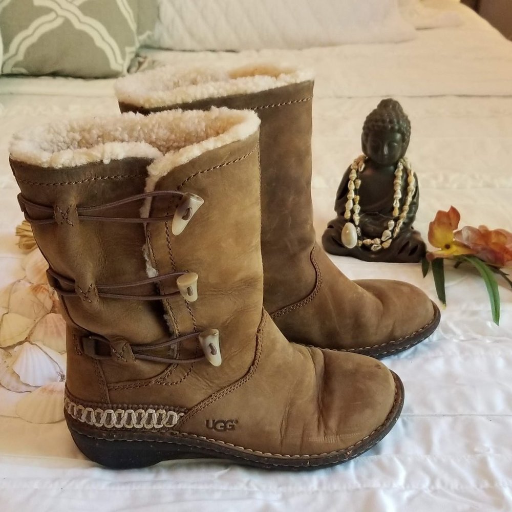 UGG Rare Toggle Shearling Boots